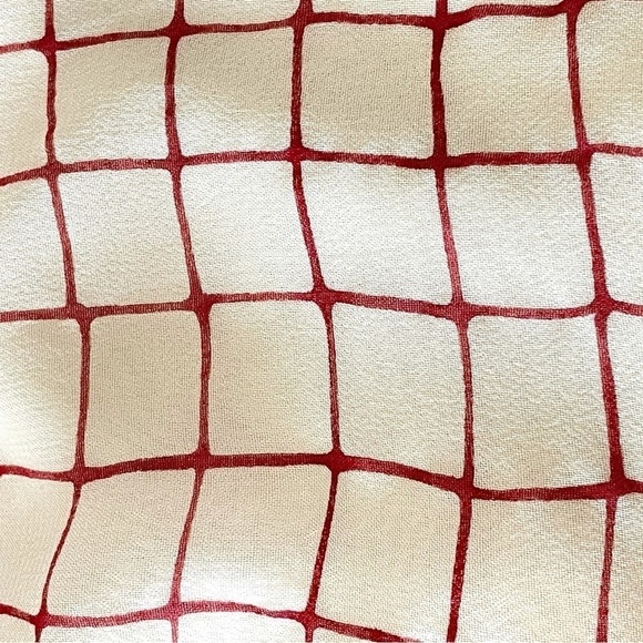 Anthropologie Vineet Bahl Stitched Avani Embroidered Detail Dress Cream Red SP - Picture 15 of 16